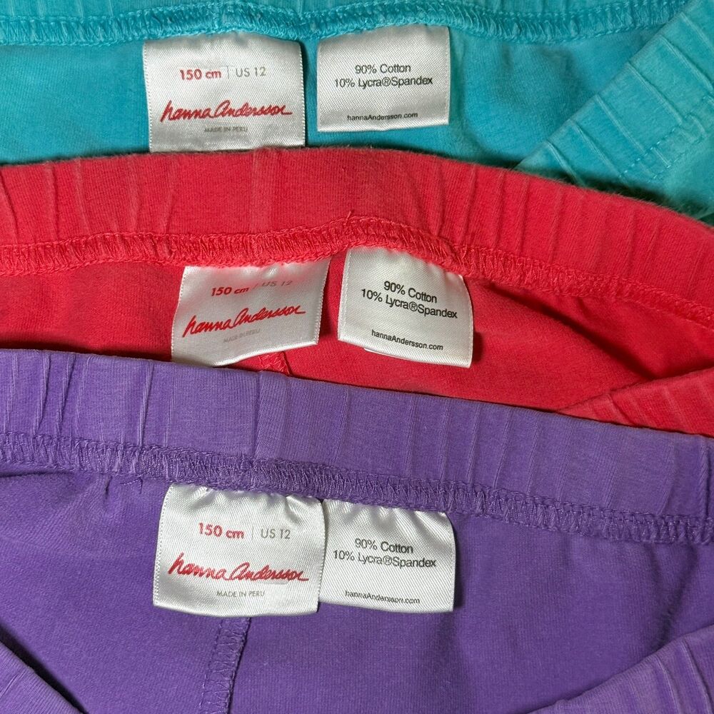 Hanna Andersson Solid Bike Short Set of 3 Girls' 12 - Picture 2 of 10